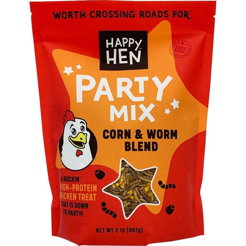 HAPPY HEN PARTY MIX MEALWORM &amp; CORN 2LB