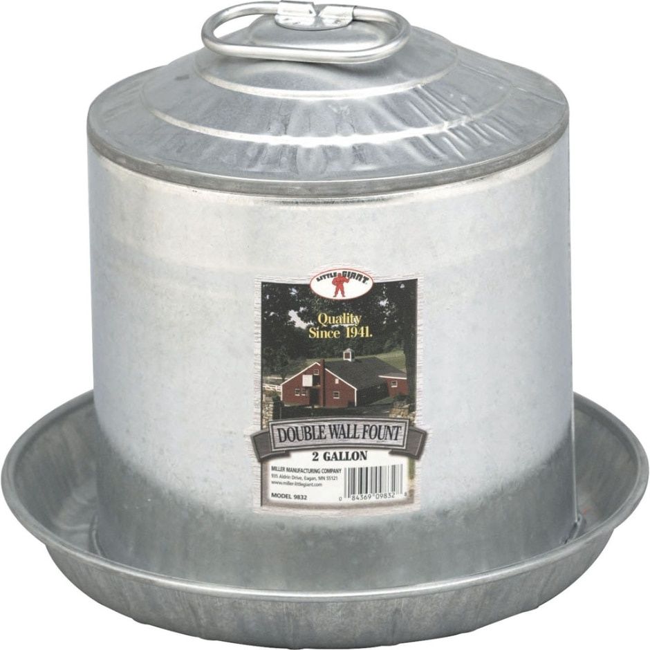 POULTRY WATERER GALVANIZED 2GAL