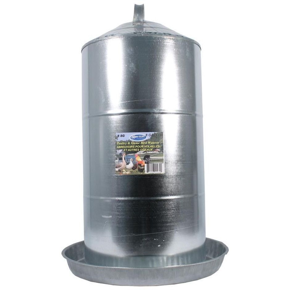 POULTRY WATERER GALVANIZED 8GAL