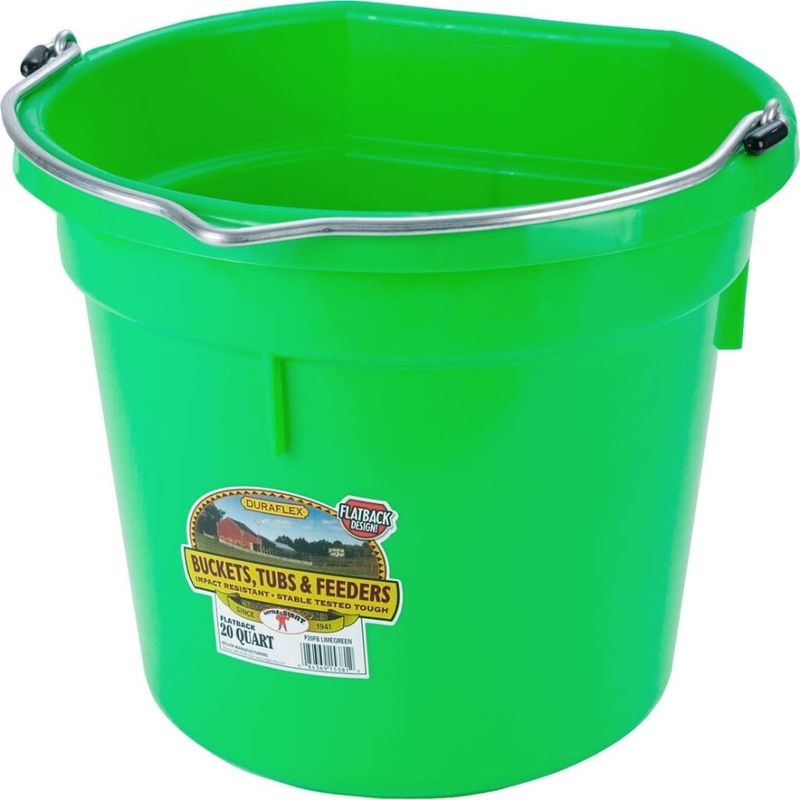 BUCKET FLATBACK 20QT LIME GREEN