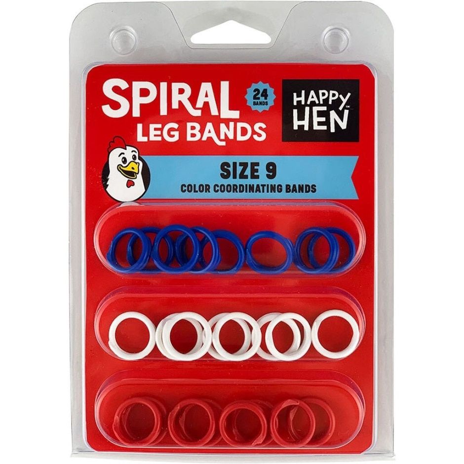 HAPPY HEN LEG BANDS SZ9