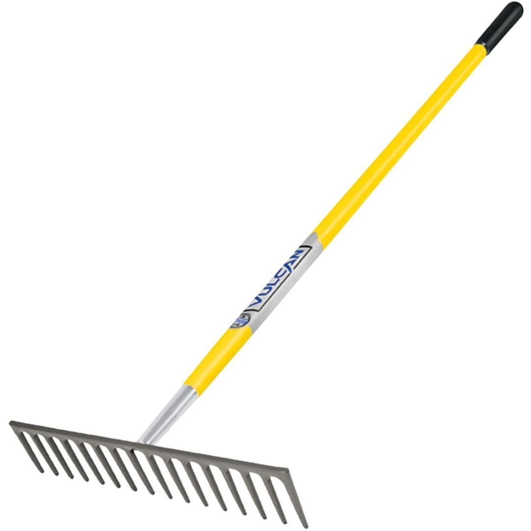 LEVEL RAKE FIBERGLASS HANDLE 16-TINE