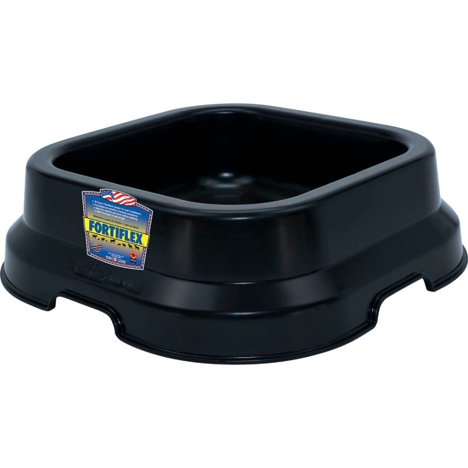 FEED PAN SQUARE BLACK 10QT
