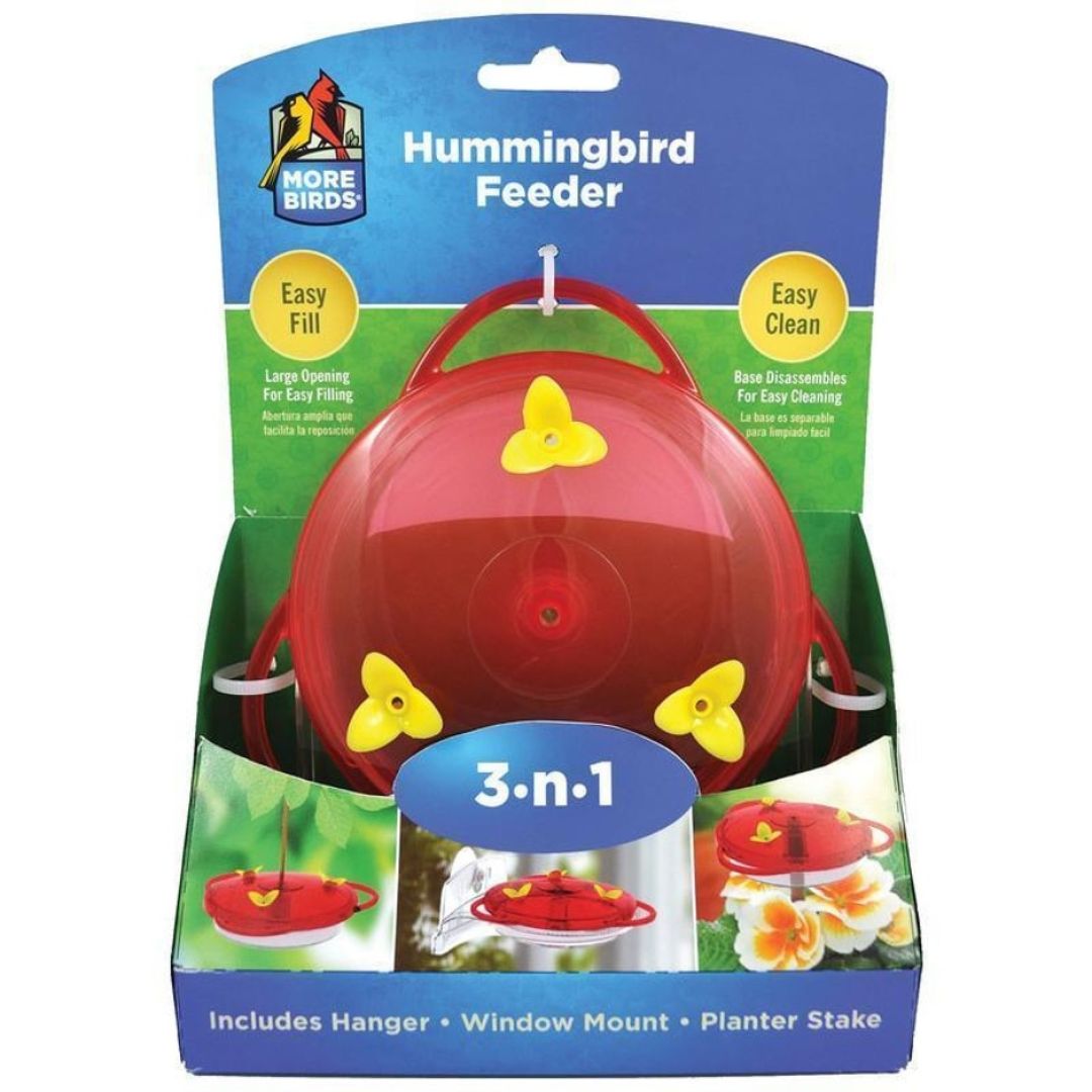 HUMMINGBIRD FEEDER 3-IN-1
