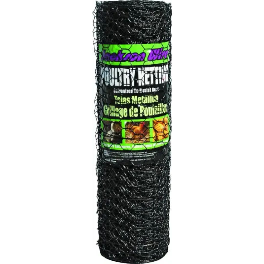 POULTRY NETTING/CHICKEN WIRE 36&quot;X50&#39;X1&quot; COATED BLACK