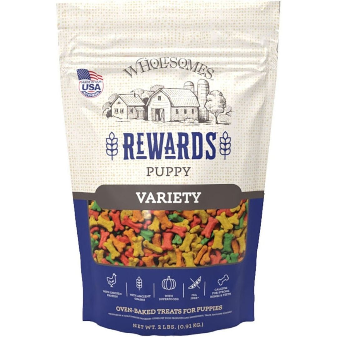 WHOLESOMES PUPPY VARIETY TREATS 2LB