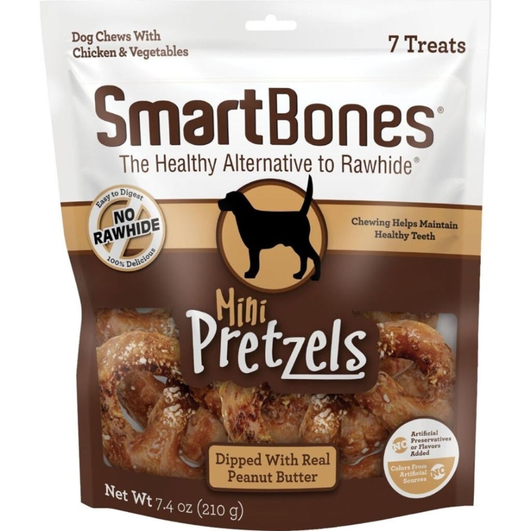 SMARTBONES PEANUT BUTTER MINI PRETZELS 7CT