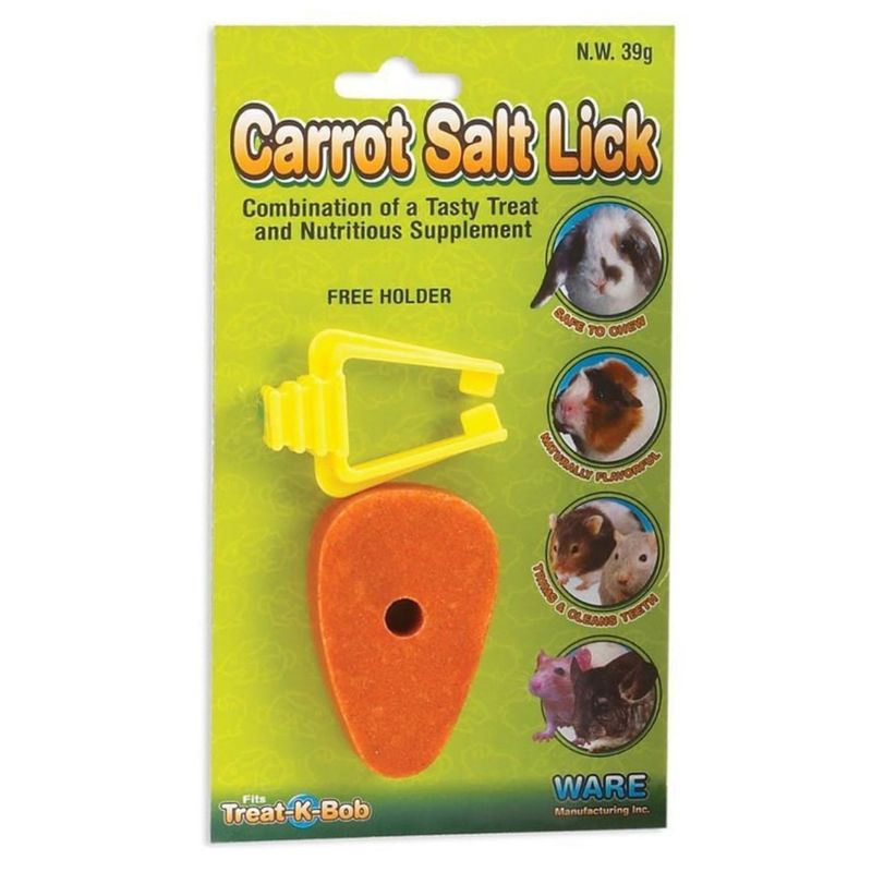 CARROT SALT LICK W/HOLDER
