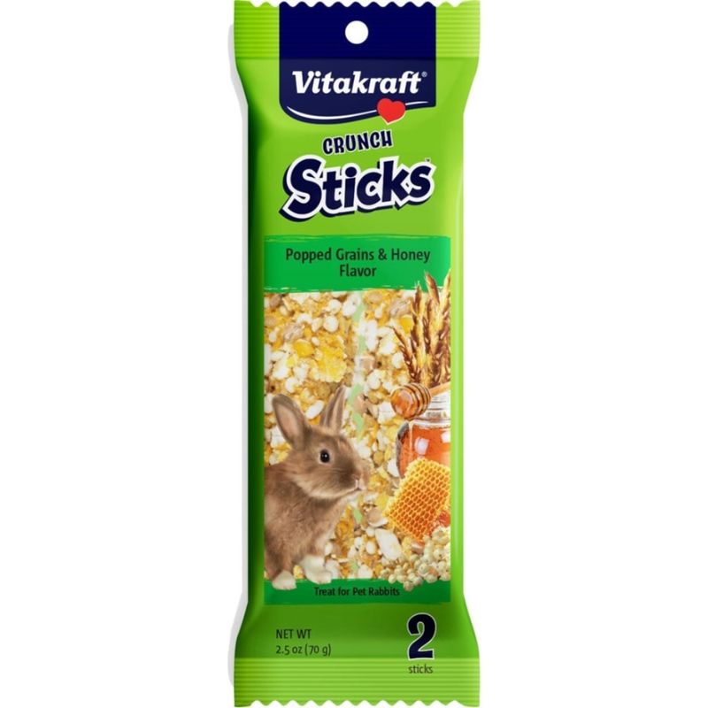 VITAKRAFT RABBIT POPPED GRAINS &amp; HONEY CRUNCH STICKS 2PK
