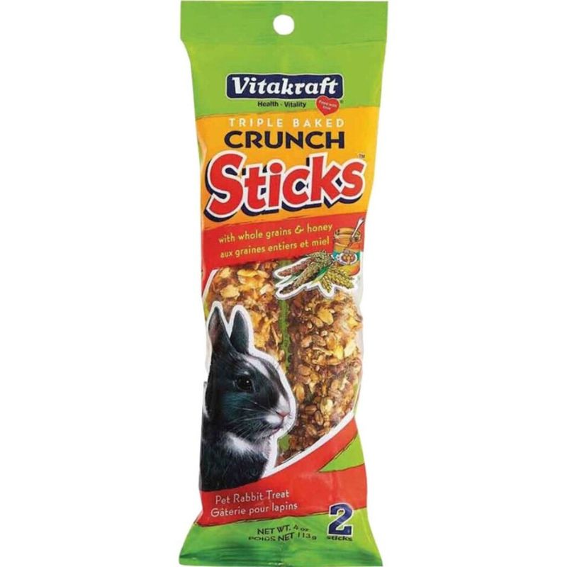 VITAKRAFT RABBIT WHOLE GRAINS &amp; HONEY CRUNCH STICKS 2PK
