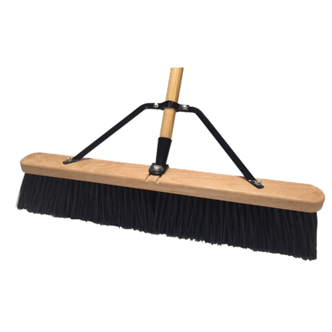 PUSH BROOM W/BRACE STIFF 24IN