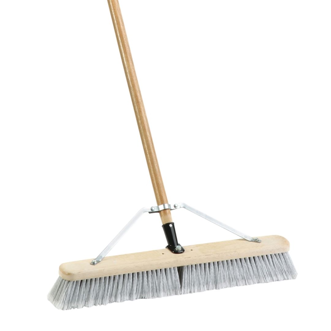 PUSH BROOM W/BRACE SMOOTH 24IN