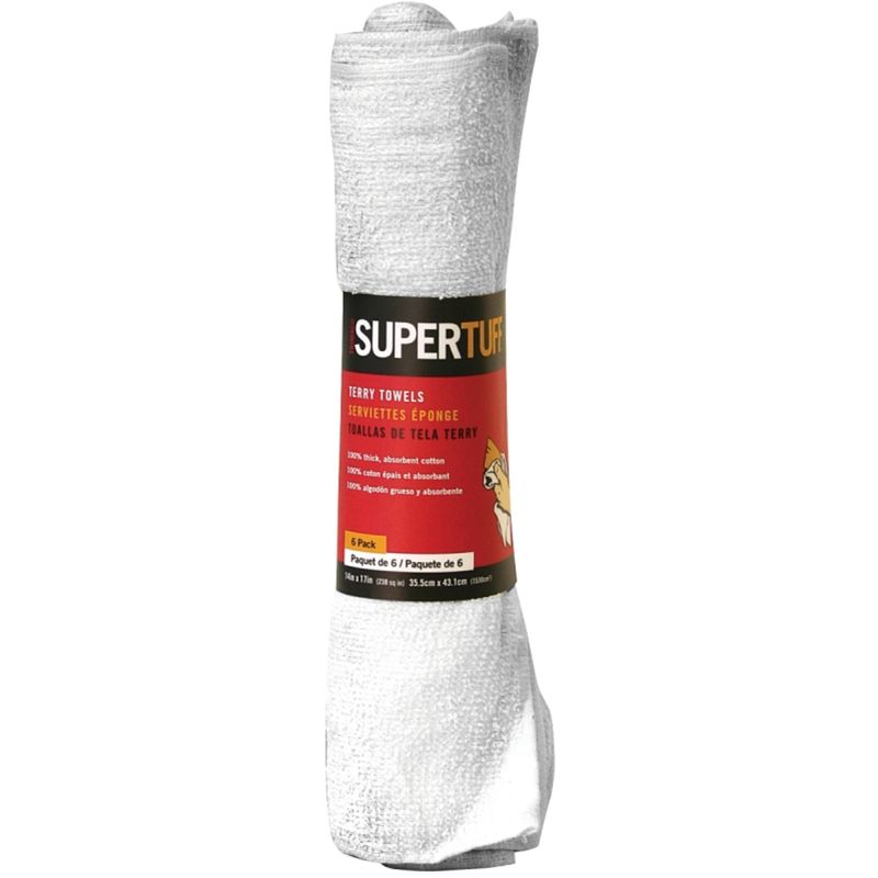 10756 WHITE TERRY TOWELS 6PK