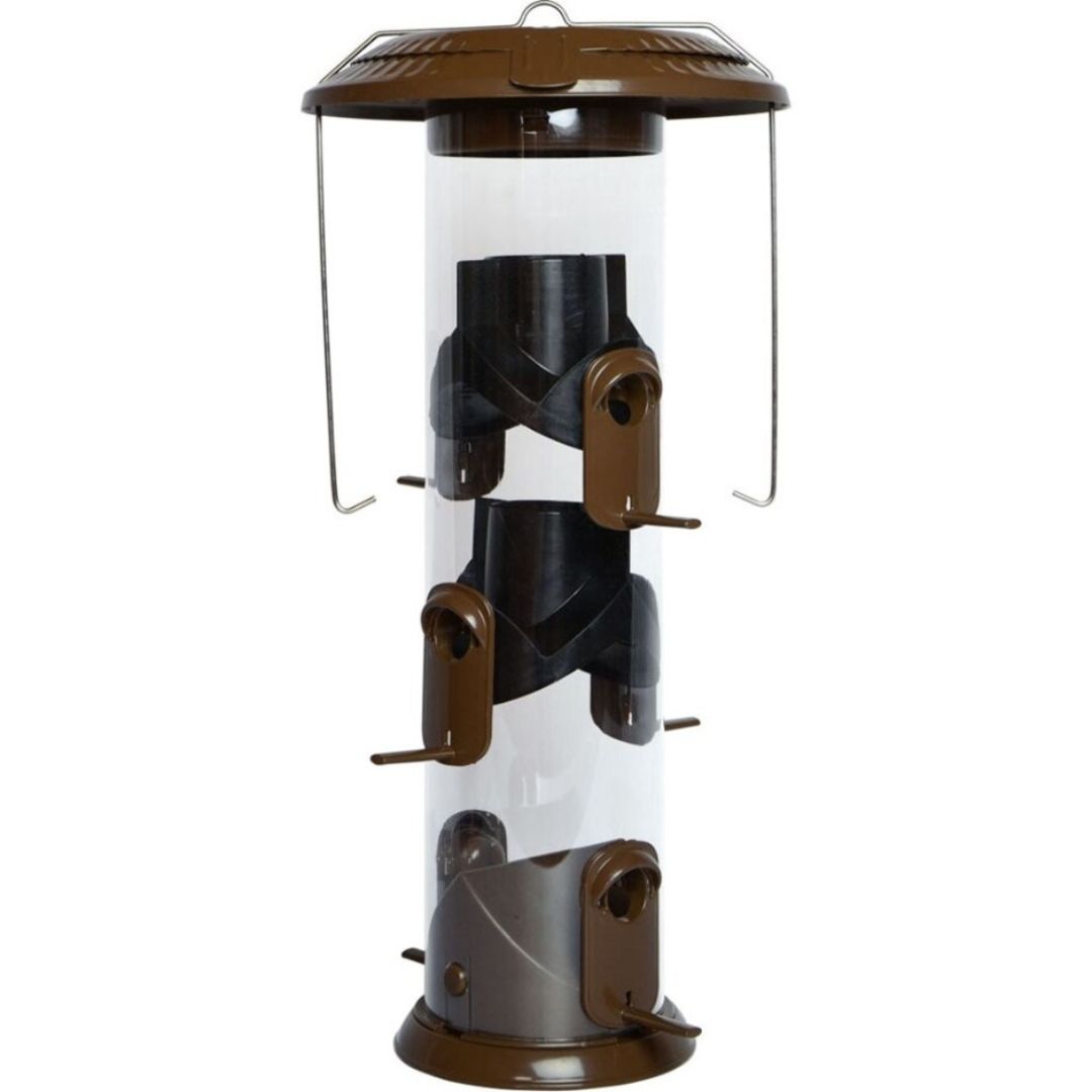DELUXE WIDE FUNNEL FLIP-TOP TUBE FEEDER