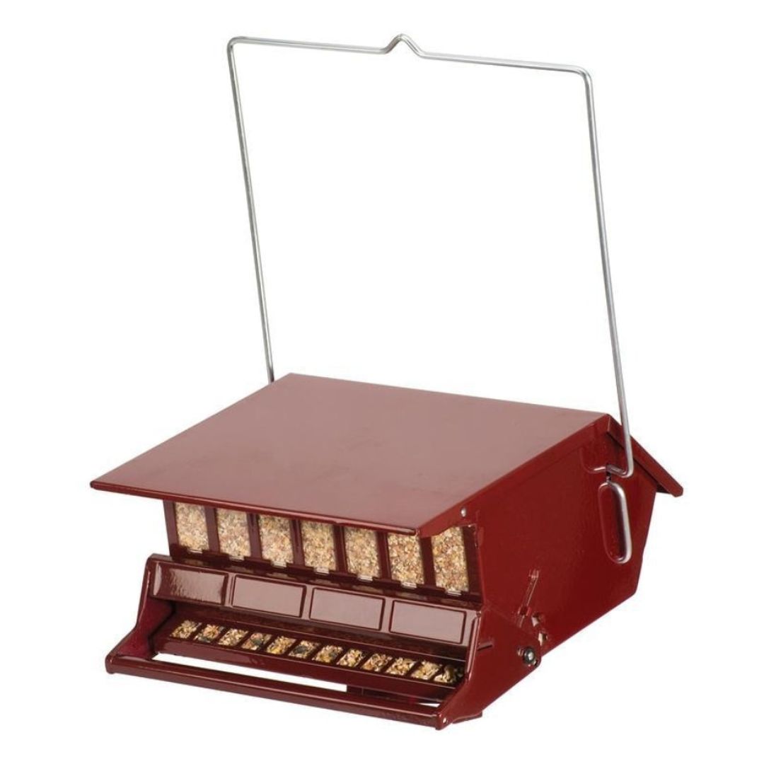 BIRD'S DELIGHT SQUIRREL-RESISTANT FEEDER RED 7512