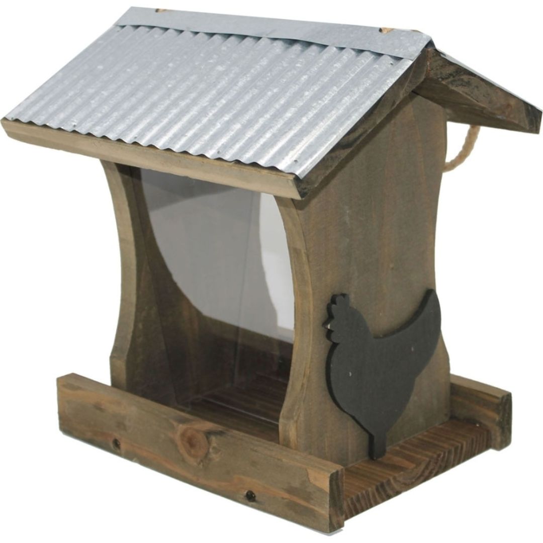 RUSTIC FARMHOUSE TALL HOPPER FEEDER