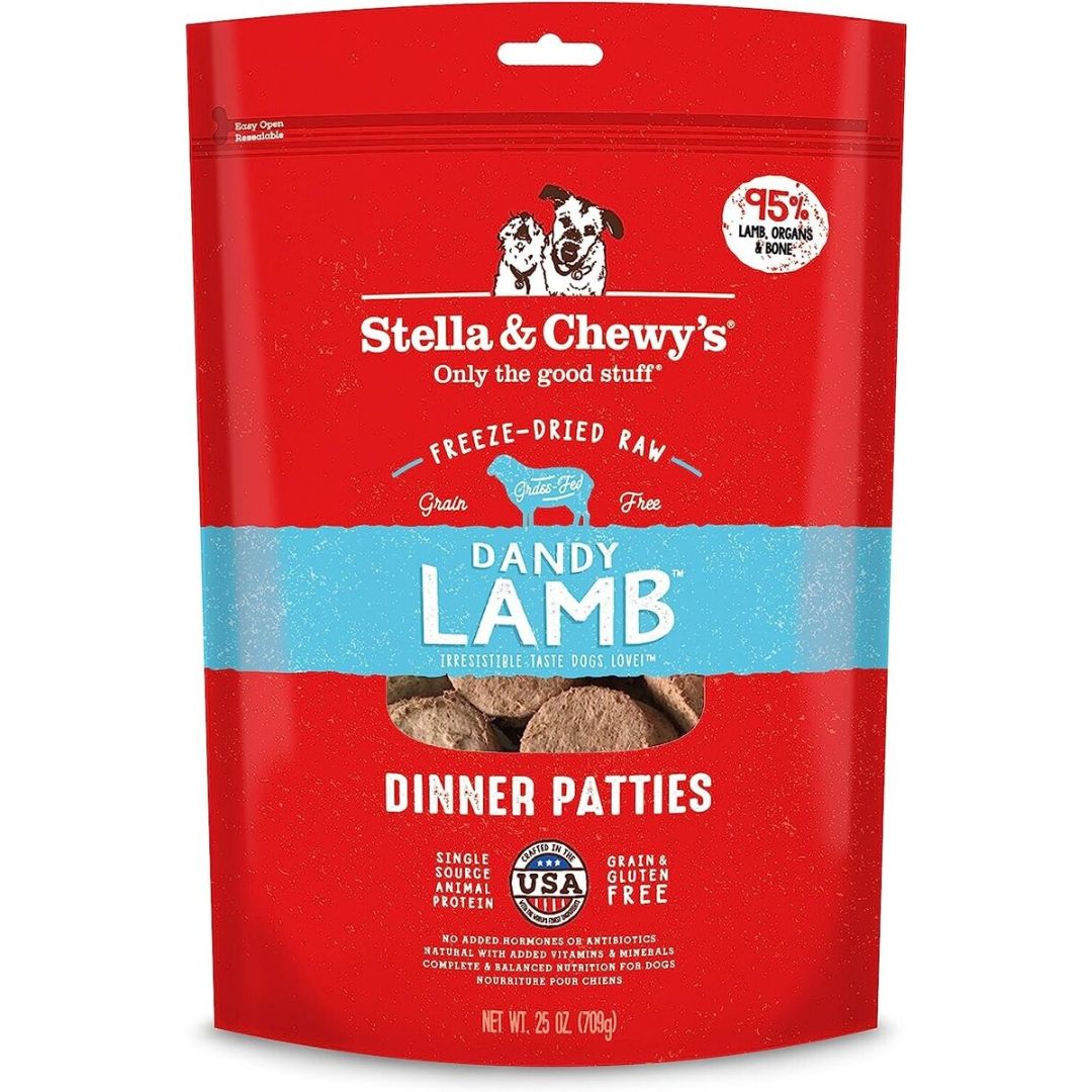 STELLA &amp; CHEWY'S DOG FREEZE-DRIED DINNER PATTIES DANDY LAMB 25OZ
