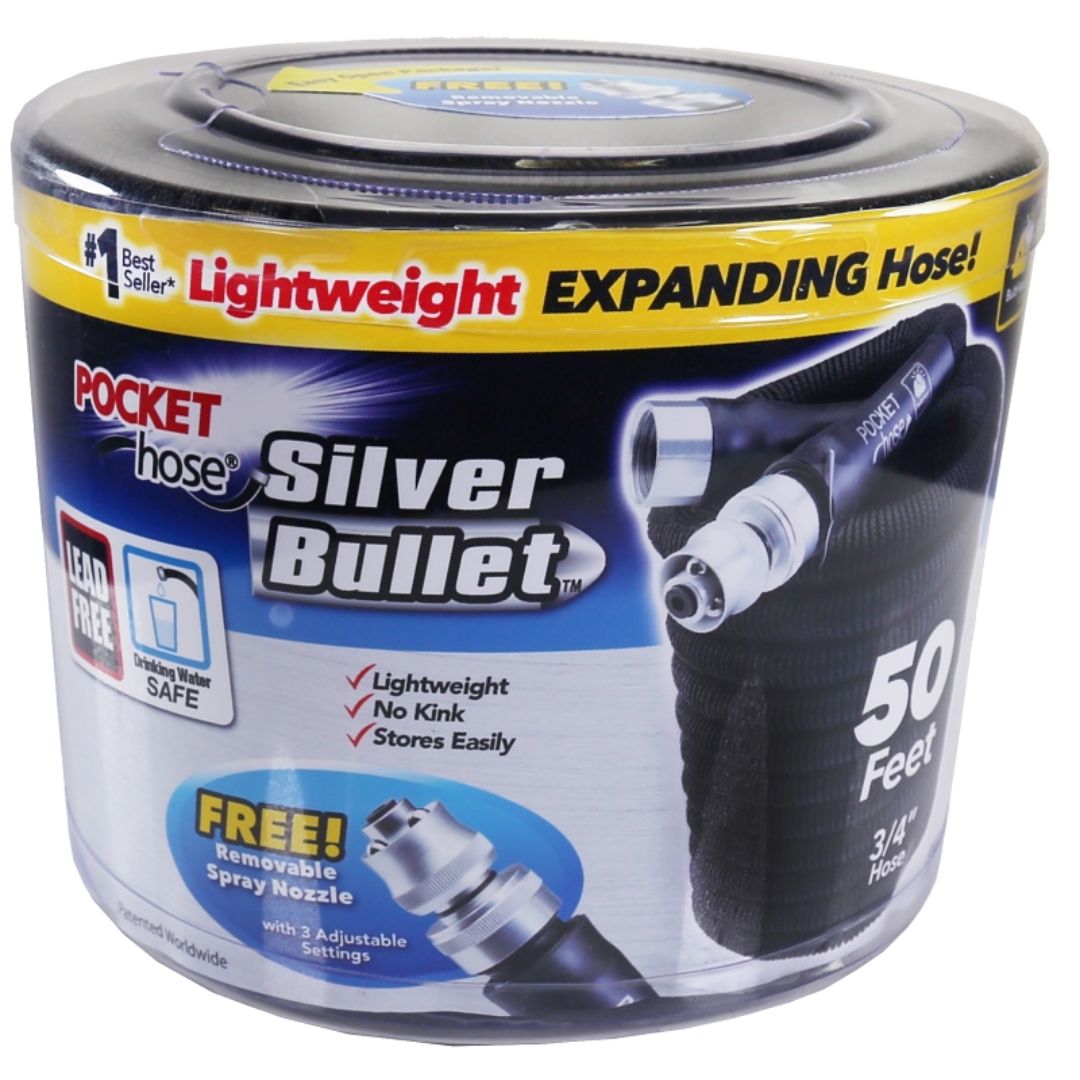 POCKET HOSE SILVER BULLET 3/4X50FT