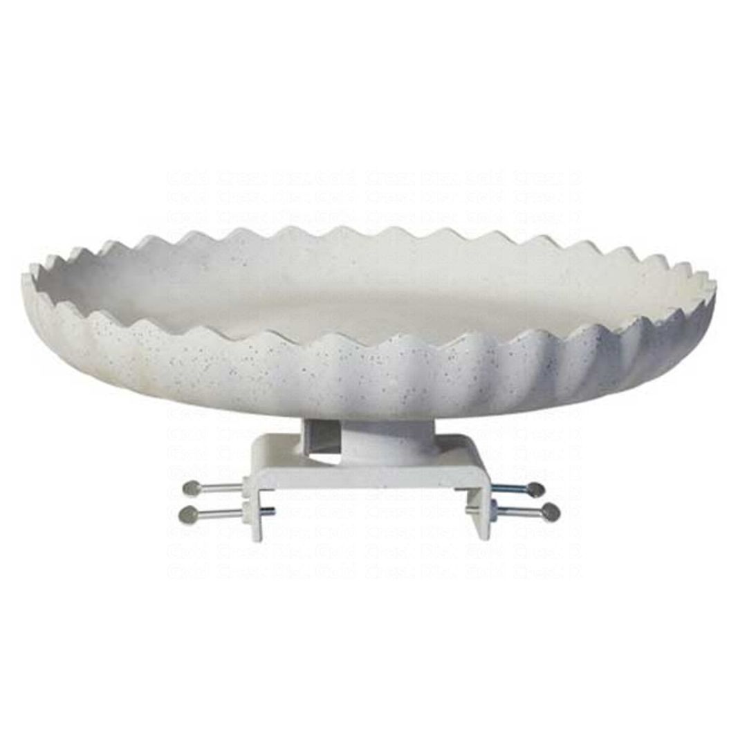 HEATED SCALLOPED  BIRDBATH DECK MOUNT HBC-120