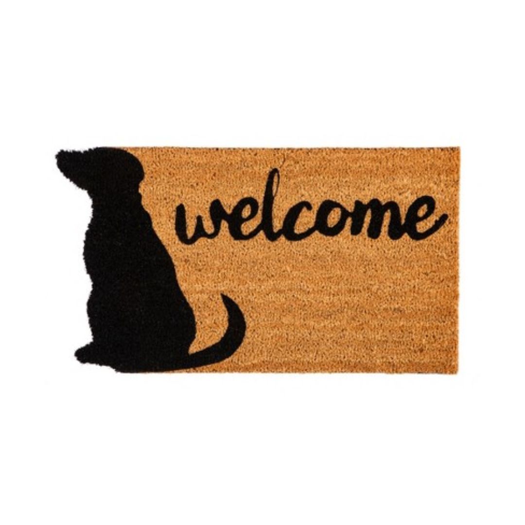 DOOR MAT DOG WELCOME CUT OUT