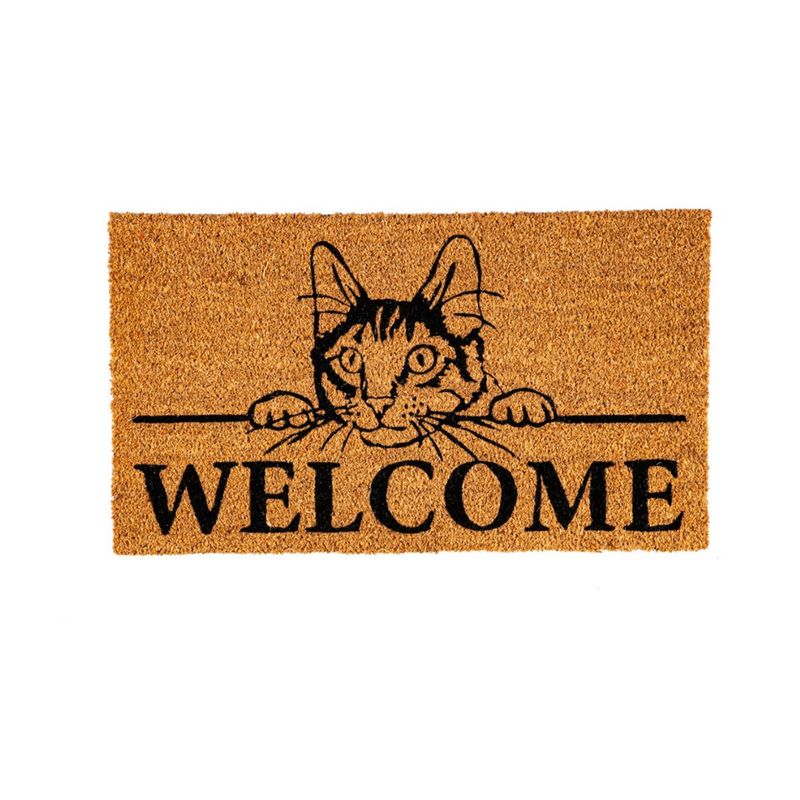 DOOR MAT CAT WELCOME STENCIL