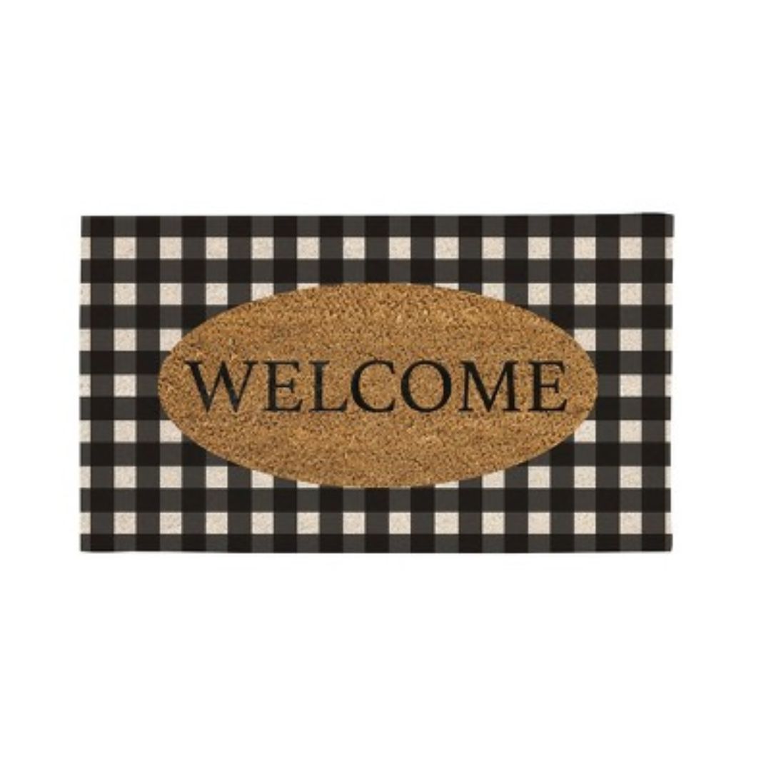 DOOR MAT WELCOME BUFFALO CHECK