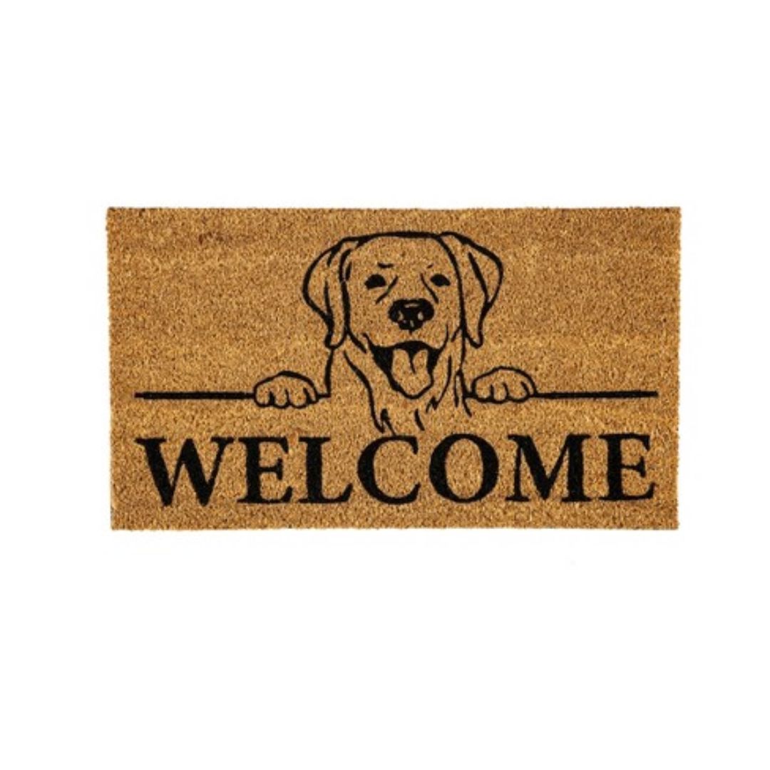 DOOR MAT WELCOME DOG STENCIL