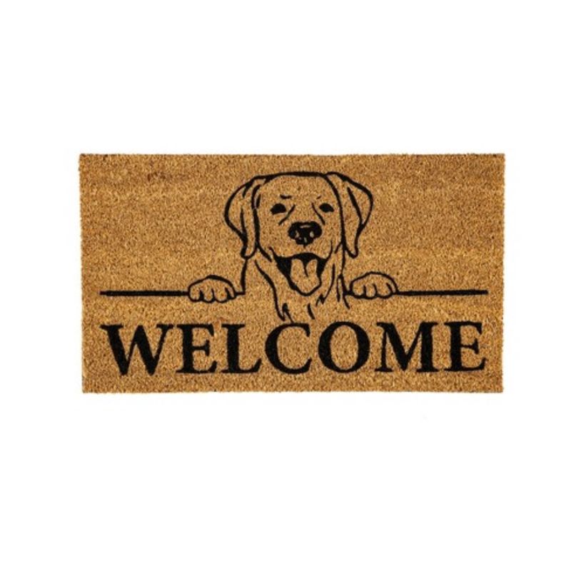 DOOR MAT WELCOME DOG STENCIL