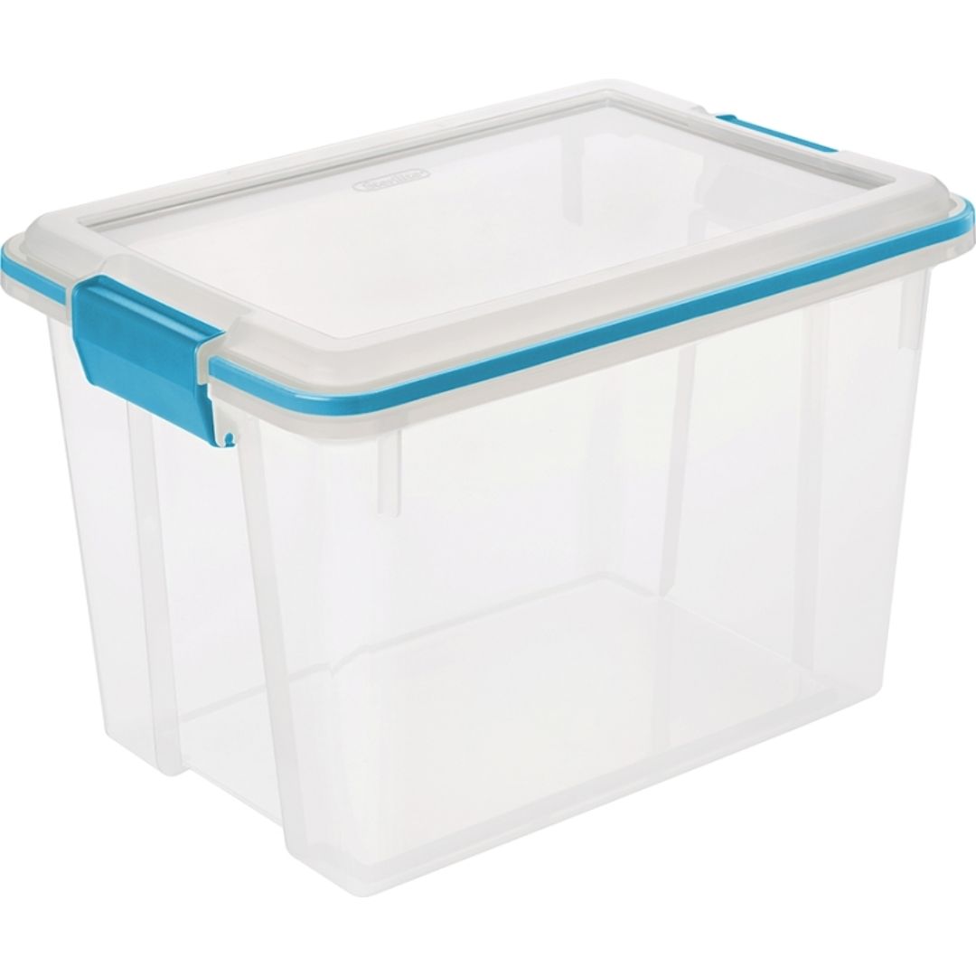 STERILITE STORAGE TOTE W/CLIPS 20QT