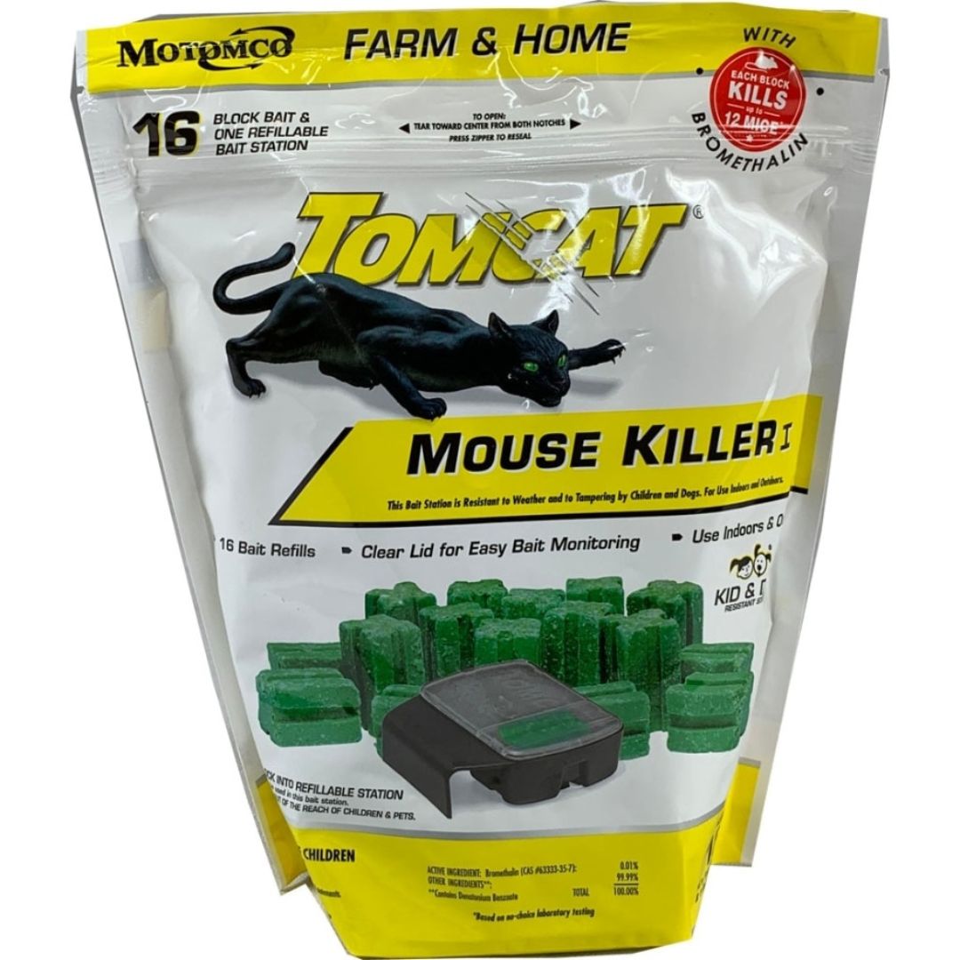 TOMCAT MOUSE KILLER 1 REFILLABLE BAIT &amp; STATION 4/1OZ