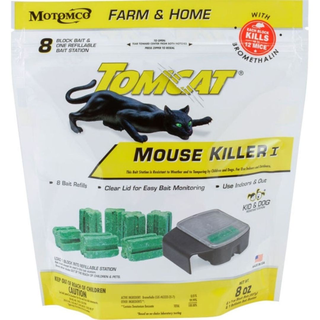 TOMCAT MOUSE KILLER 1 REFILLABLE BAIT &amp; STATION 8/1OZ
