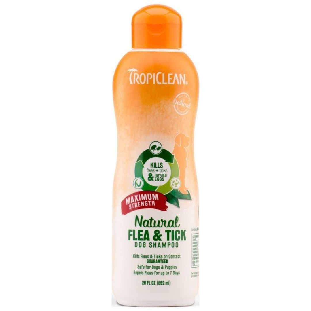 TROPICLEAN FLEA &amp; TICK SHAMPOO MAXIMUM STRENGTH