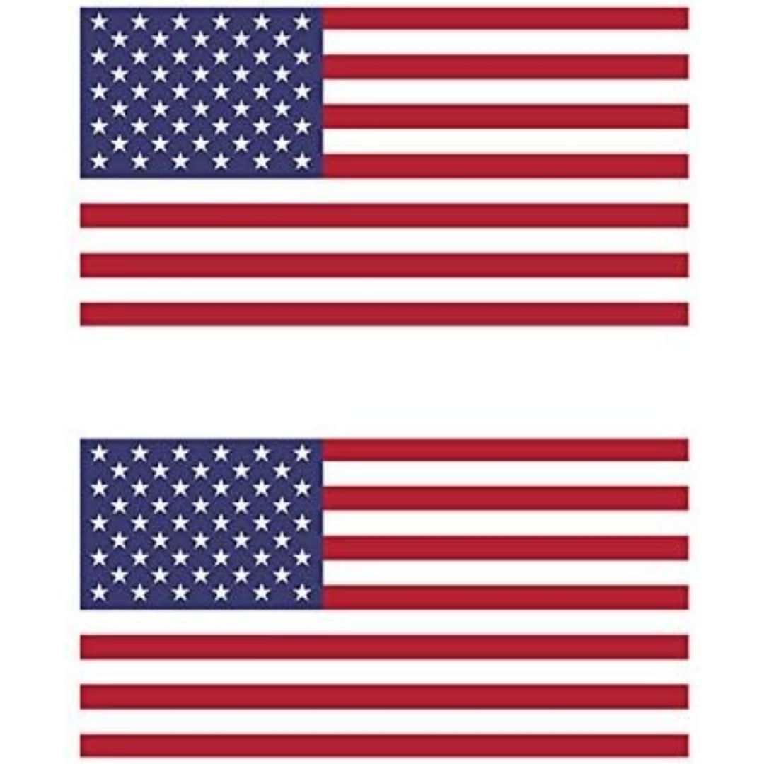 FLAG USA DECALS 2PK
