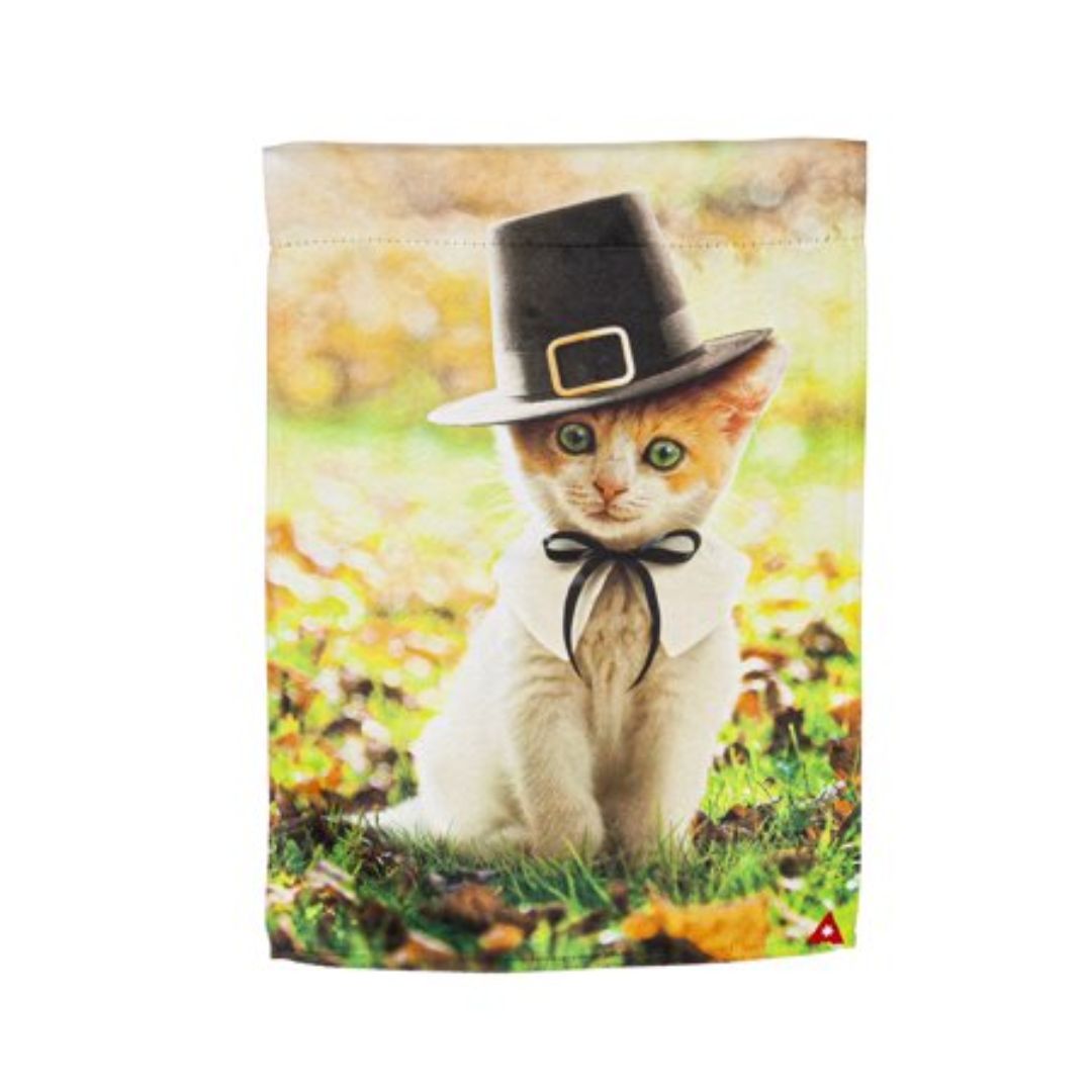 PILGRAM CAT GARDEN FLAG