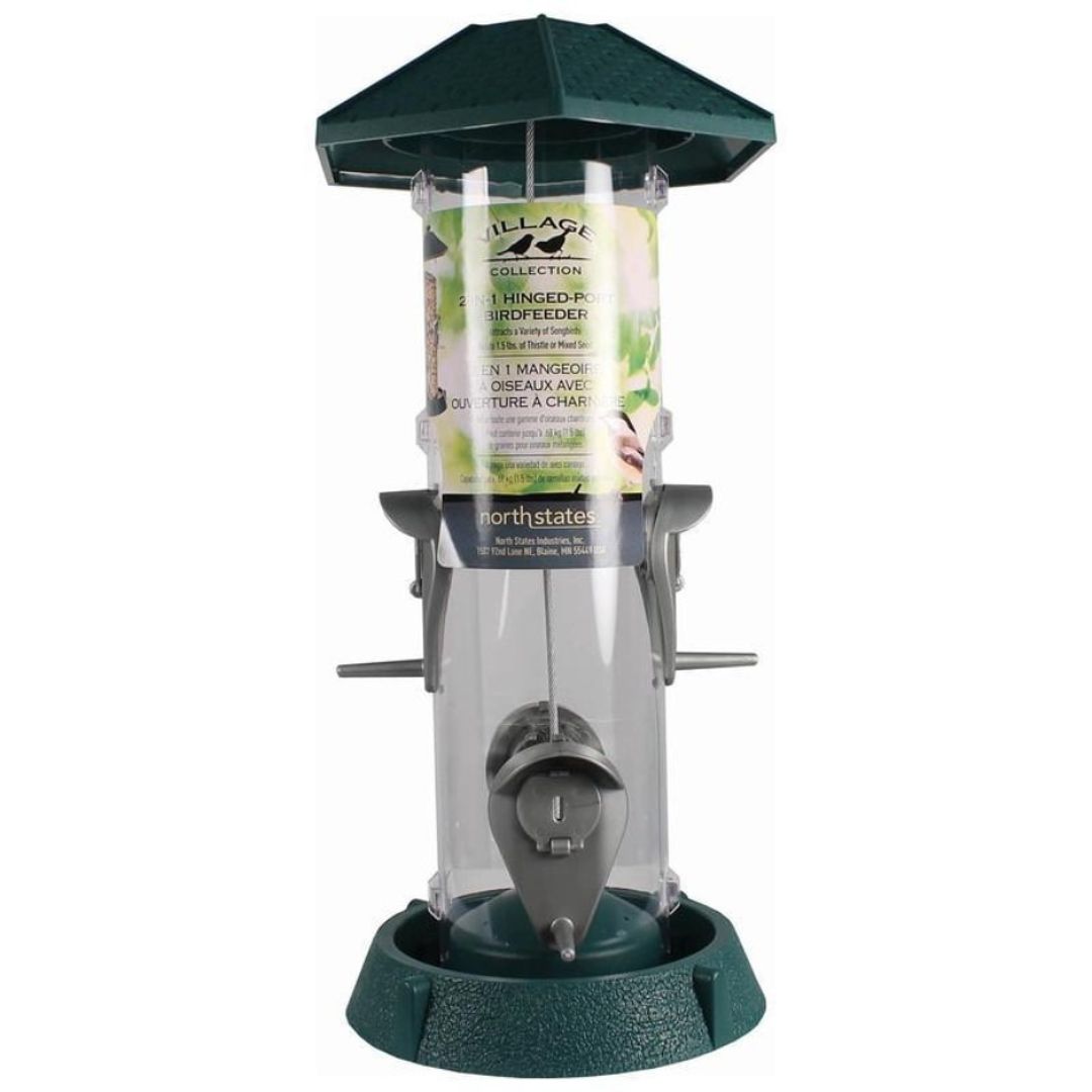2-IN-1 HINGED PORT FEEDER GREEN