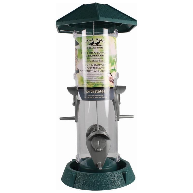 2-IN-1 HINGED PORT FEEDER GREEN