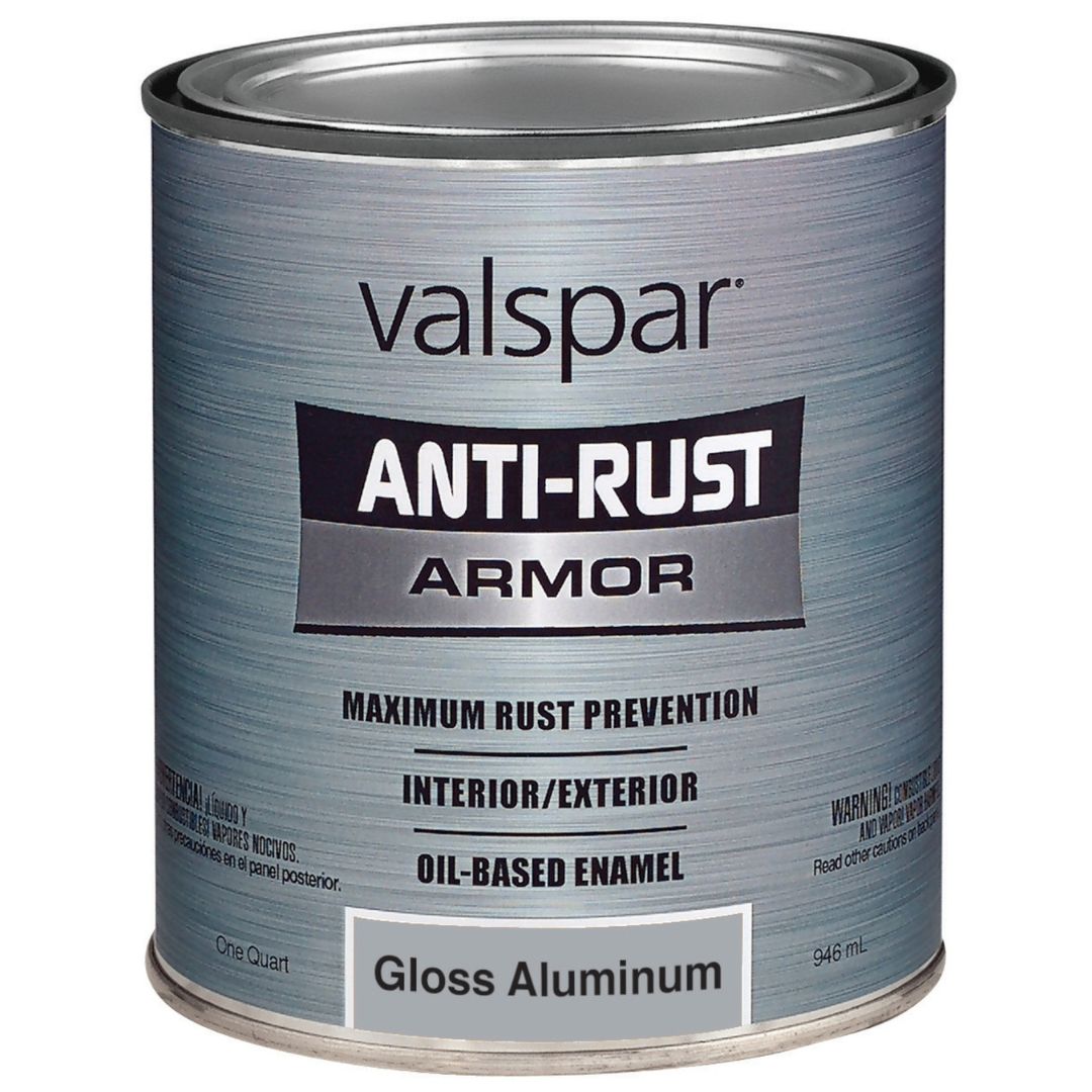 21840 ANTI-RUST ENAMEL PAINT GLOSS ALUMINUM QT