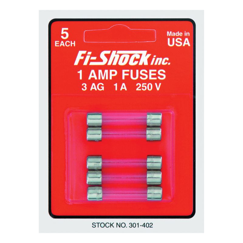 301-402 ELECTRIC FENCE FUSES 1AMP 5PK