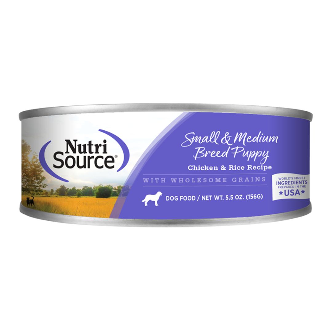 NUTRISOURCE SMALL &amp; MEDIUM BREED PUPPY 12/5.5OZ
