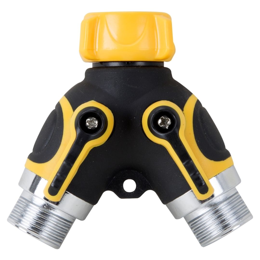 HOSE CONNECTOR DUAL OUTLET