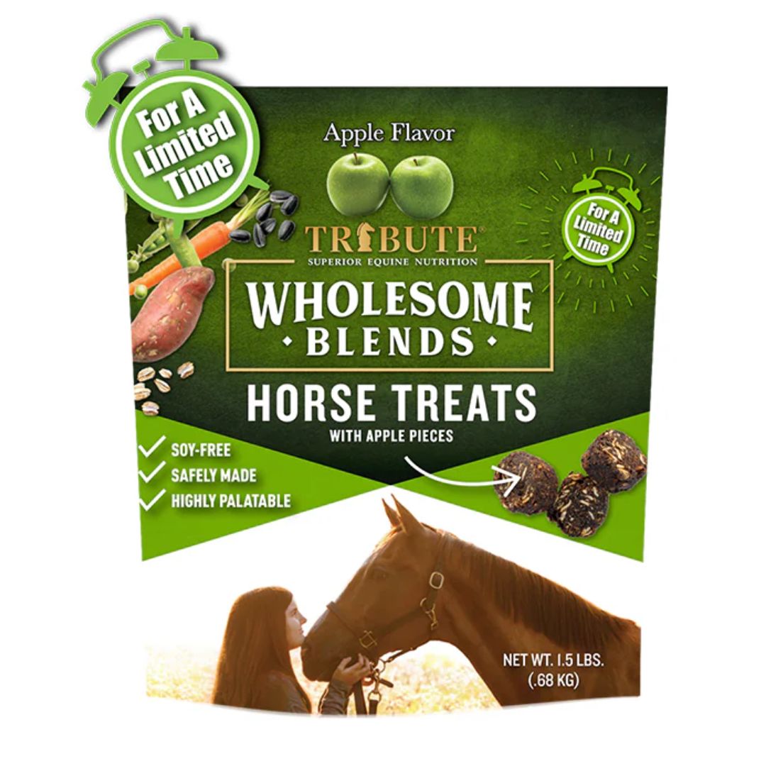 TRIBUTE APPLE HORSE TREATS 1.5LB WHOLESOME BLENDS