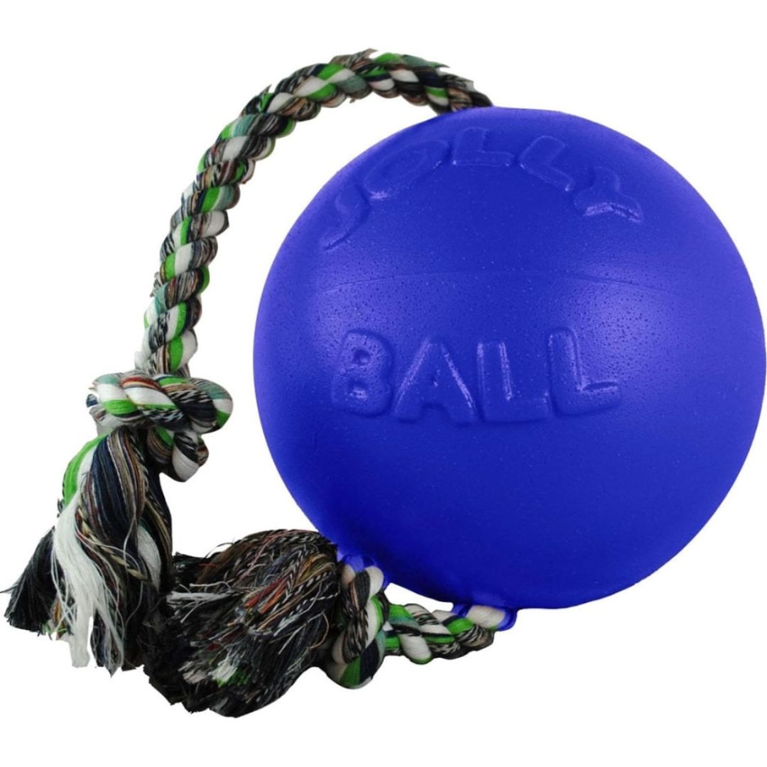 JOLLY BALL ROMP-N-ROLL BLUE 8IN