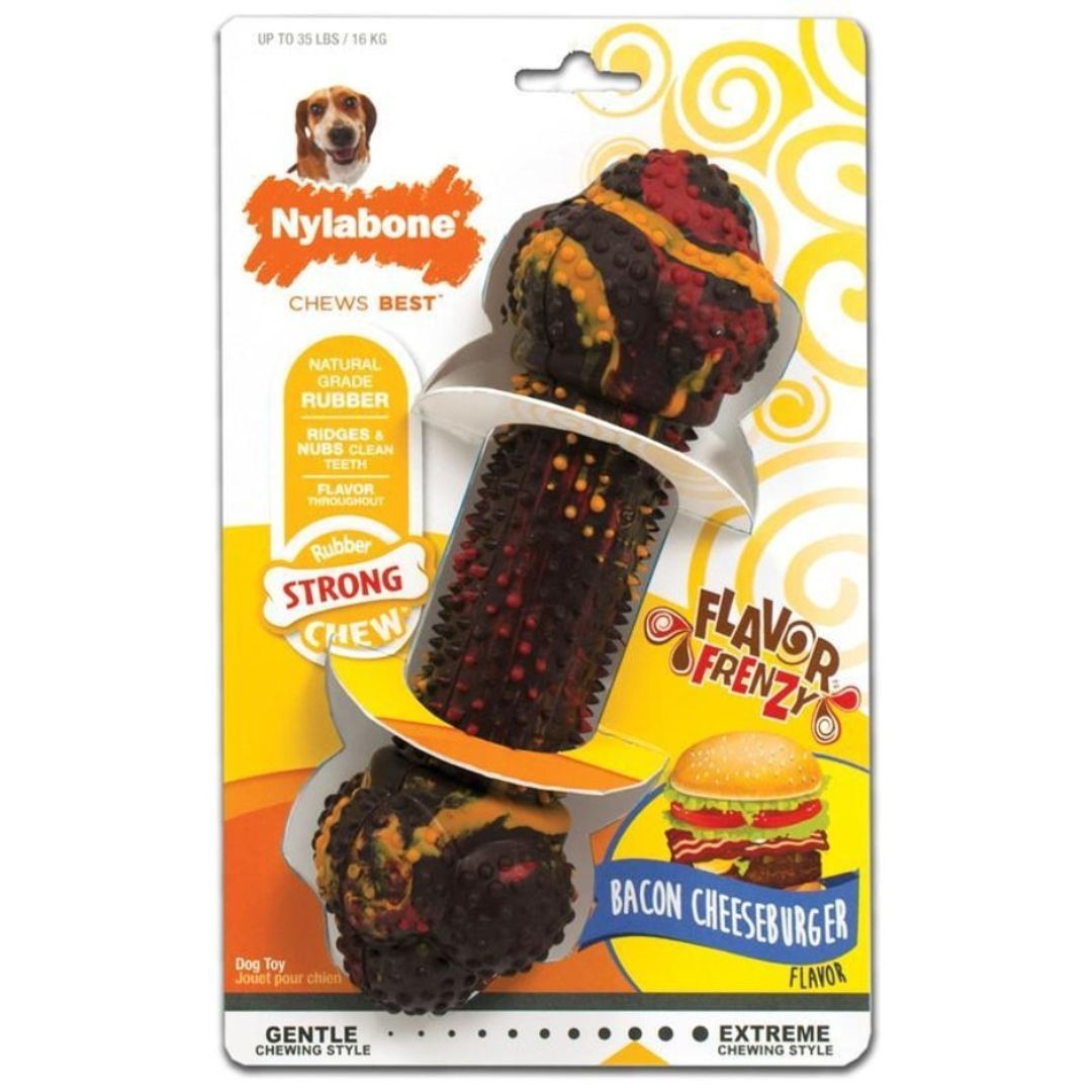 NYLABONE STRONG CHEW CHEESEBURGER WOLF