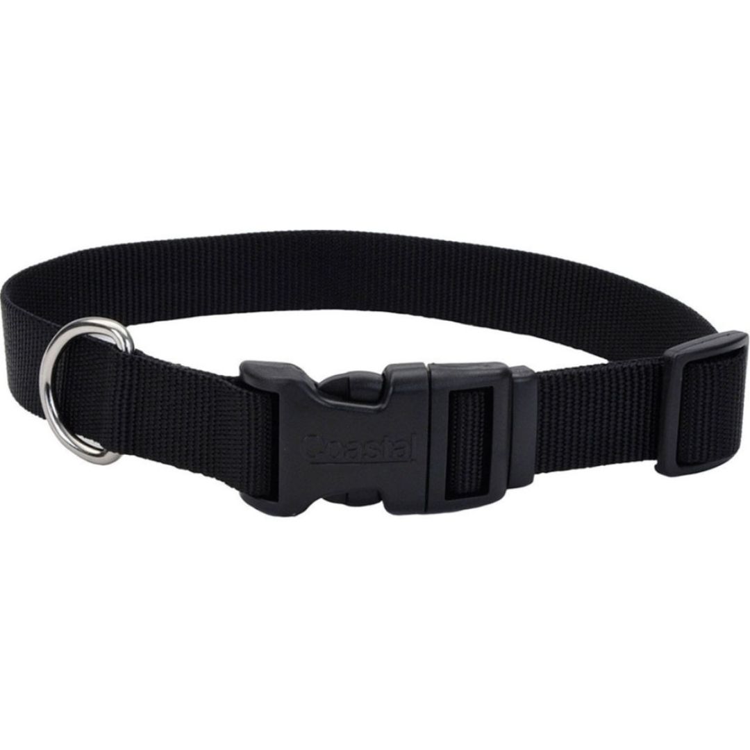 ADJ COLLAR 10-14 BLACK COASTAL