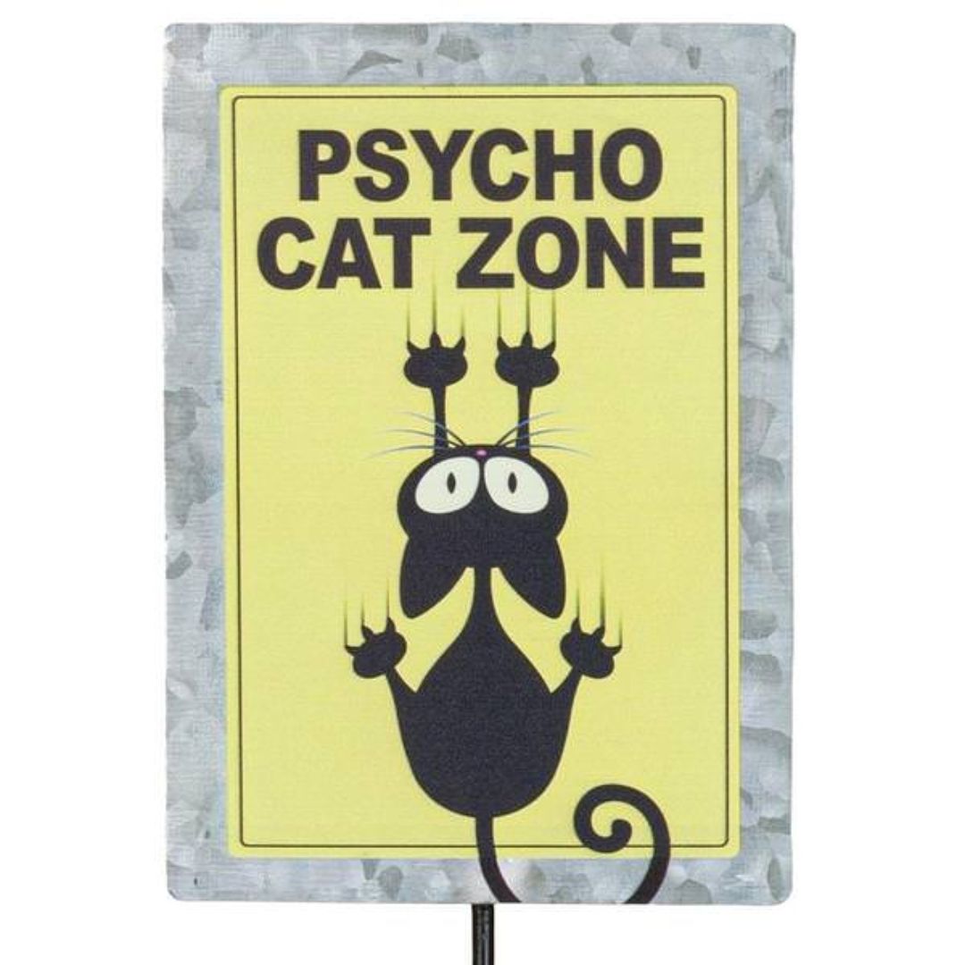 FARM SIGN CRAZY CAT