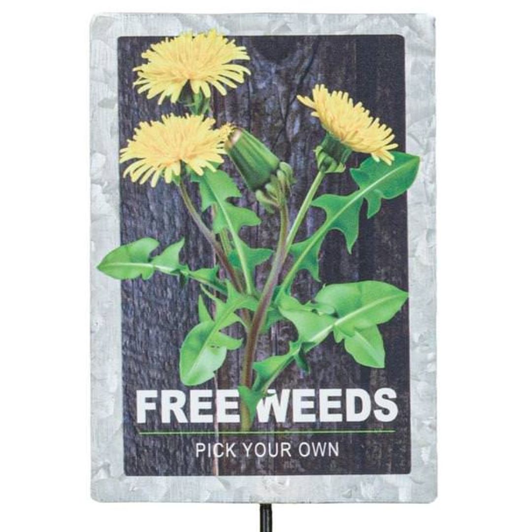 FARM SIGN FREE WEEDS