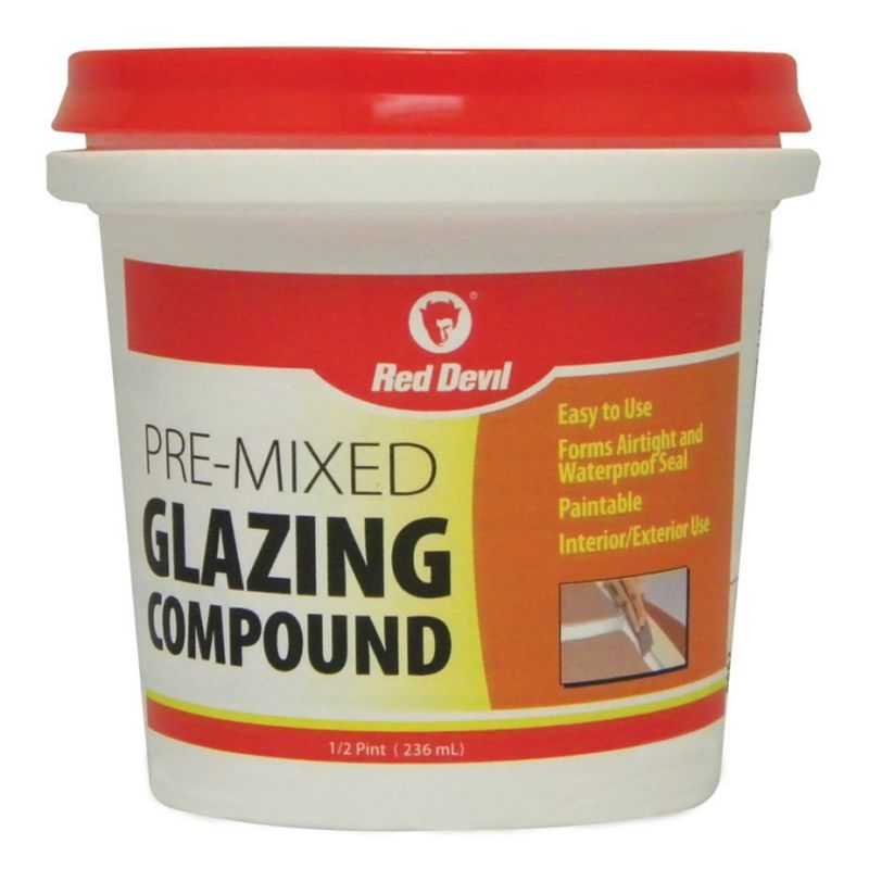 0662 GLAZING COMPOUND WHITE 1/2PT