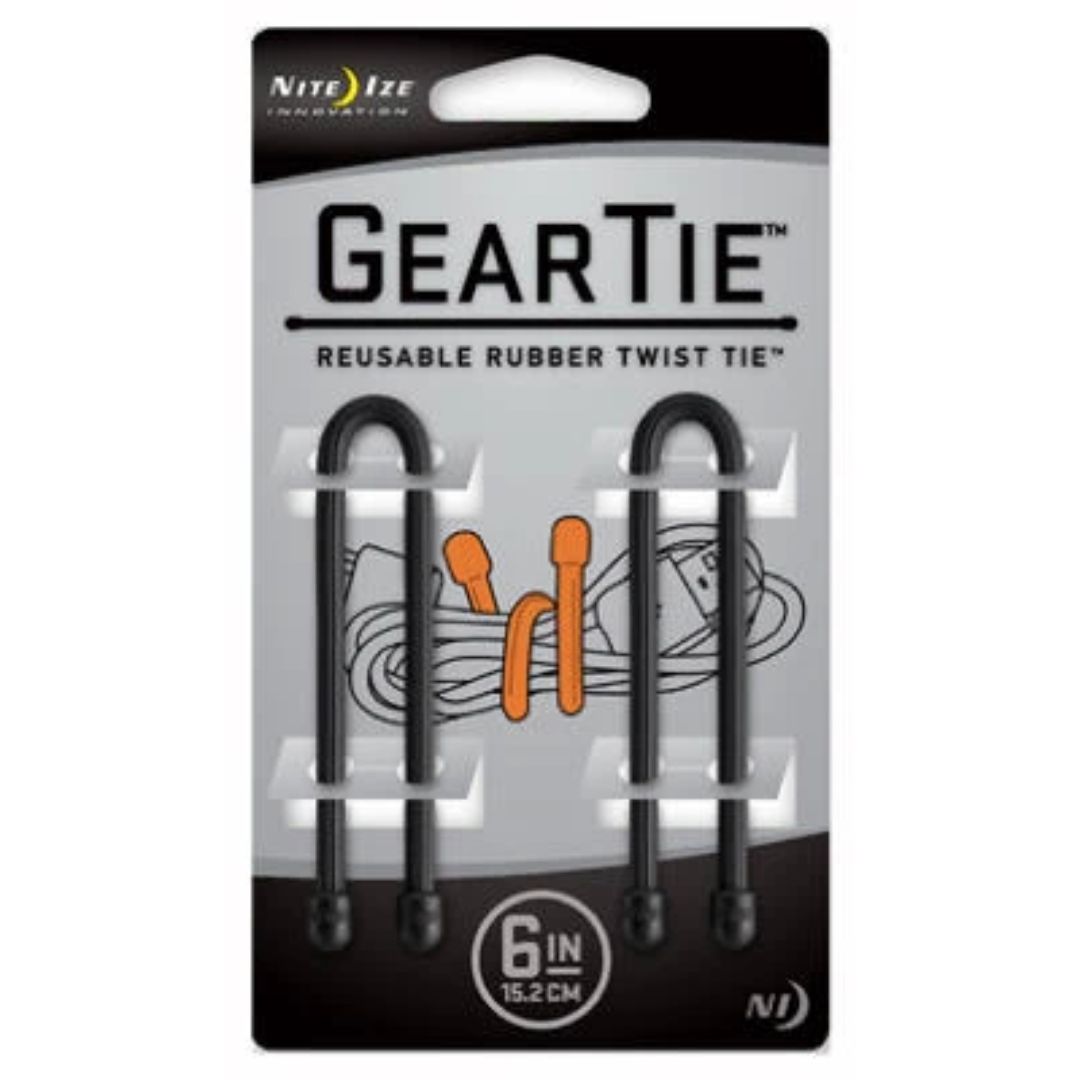 GT62PK01 GEAR TIE BLACK 6IN