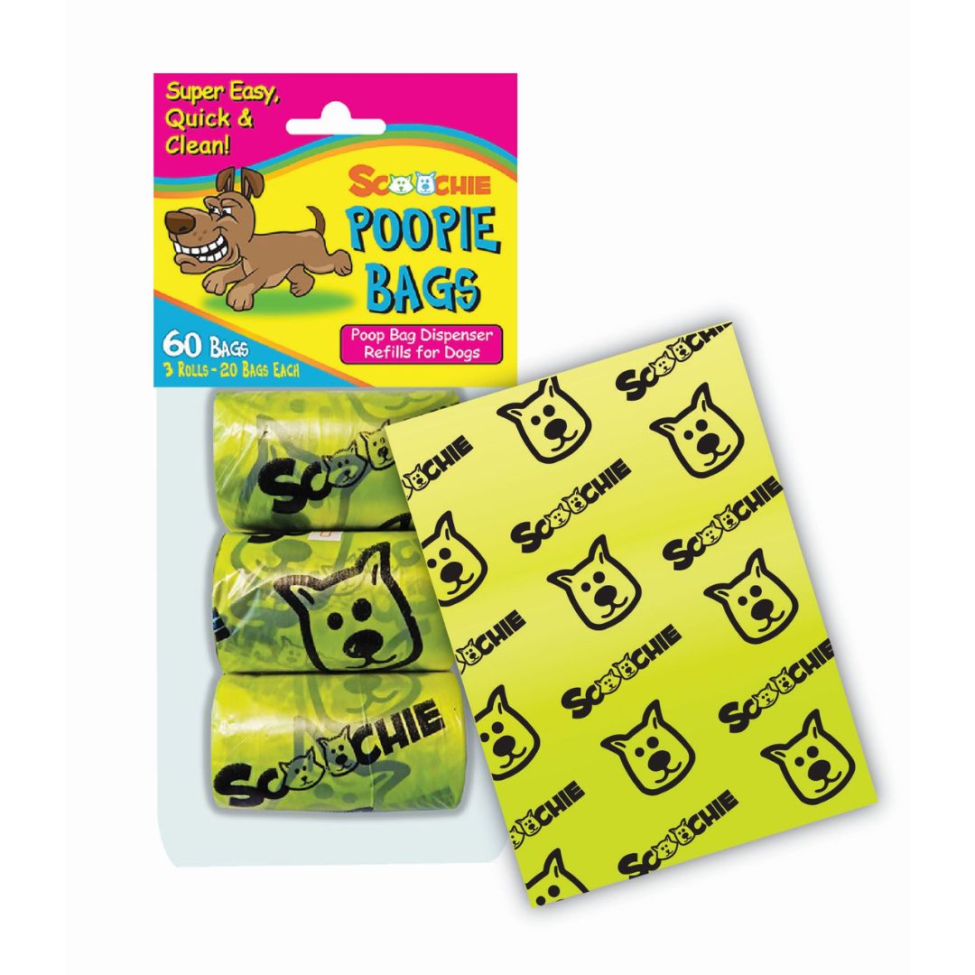 POOP BAGS SCOOCHIE 3PK
