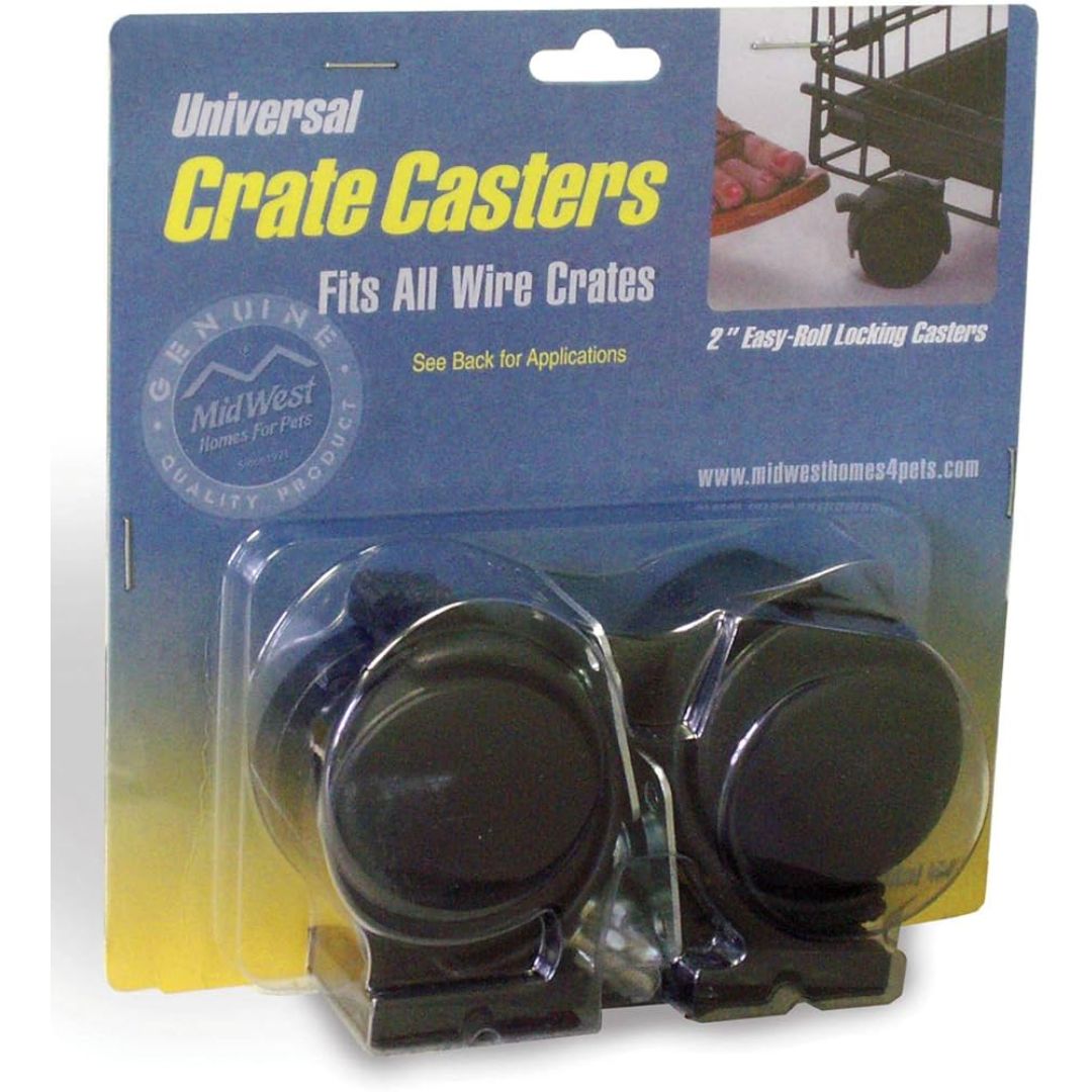 DOG CRATE CASTERS 2PK